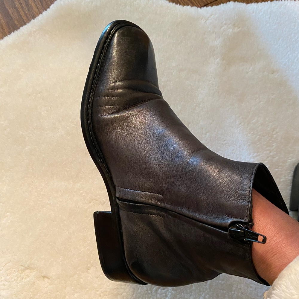 Costume National Charcoal Leather Boots